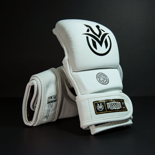 TC03 MMA Sparring Gloves White - Velcro