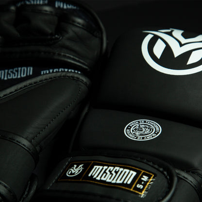 TC03 MMA Sparring Gloves Black- Velcro