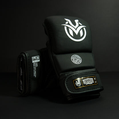 TC03 MMA Sparring Gloves Black- Velcro