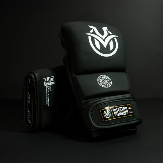 TC03 MMA Sparring Gloves Black- Velcro