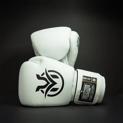 TC02 Muay Thai Boxing Gloves White - Velcro