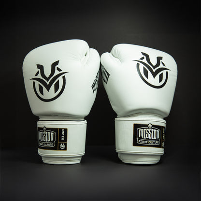 TC02 Muay Thai Boxing Gloves White - Velcro