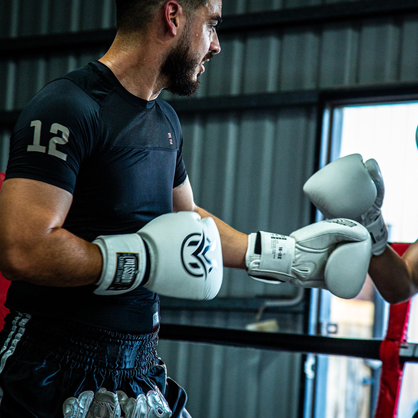 TC02 Muay Thai Boxing Gloves White - Velcro