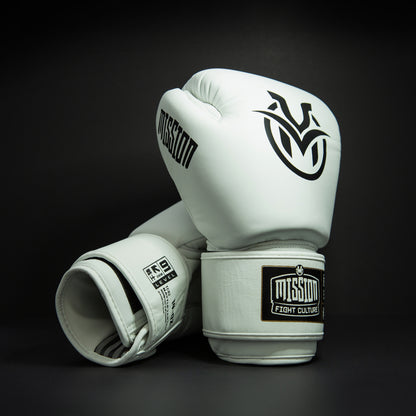 TC02 Muay Thai Boxing Gloves White - Velcro