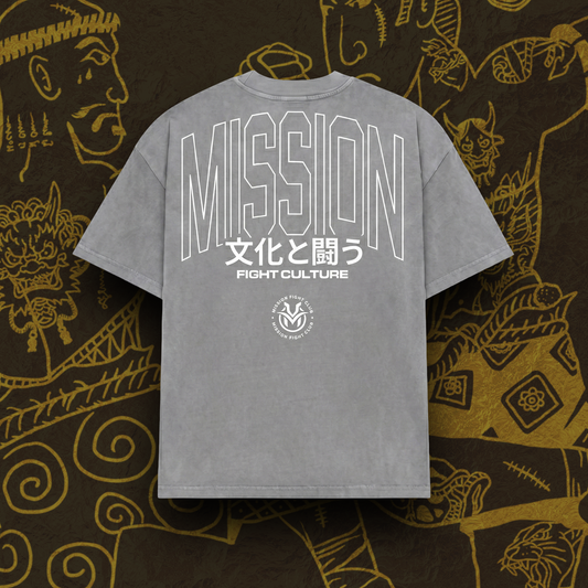 Tokyo Autumn Oversized T-Shirt - Vintage Grey
