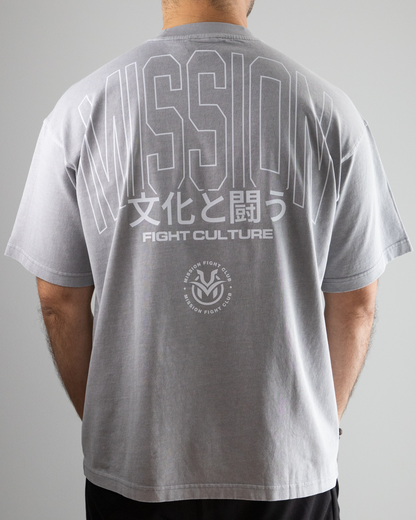 Tokyo Autumn Oversized T-Shirt - Vintage Grey